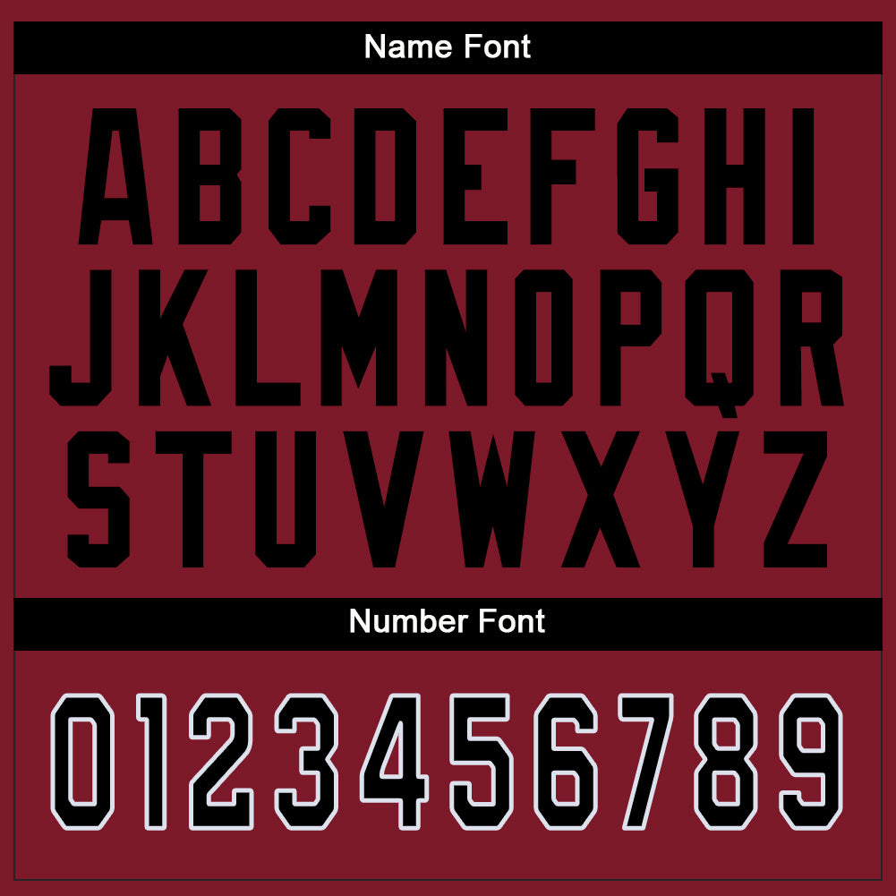 Custom Cardinal Black-White Split Fashion Football Jersey - Image 4